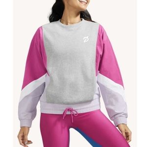 Peloton chic fabric mix pullover